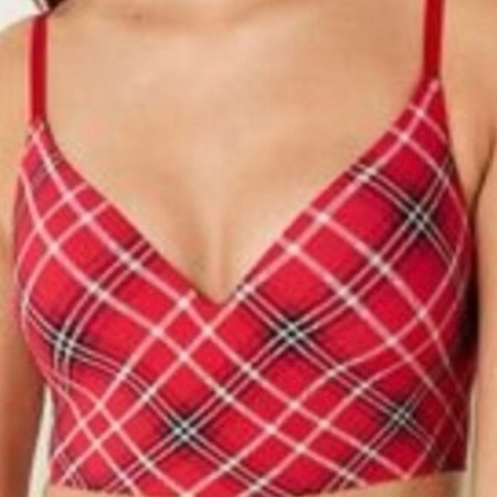 Victoria’s Secret PINK Red Plaid Bralette